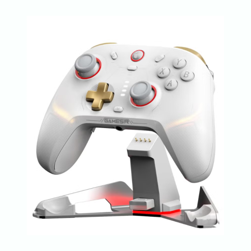 GameSir Cyclone 2 Wireless Controller - 1000Hz Polling Rate, TMR Joysticks, Hall/Micro 2-in-1 Triggers for PC/Switch/Android/iOS, PC Gaming Controller with Charging Dock (White)