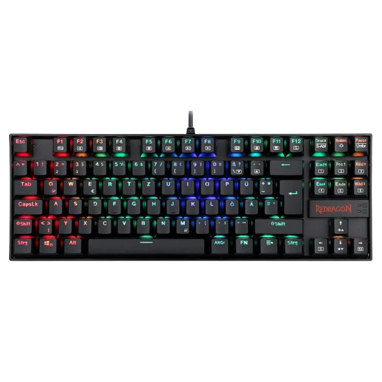 Redragon Kumara Mechanical Gaming Keyboard , Wired , RGB Led Backlit , Black , K552RGB-1