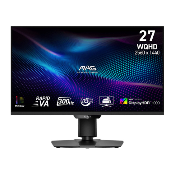 MSI MAG 274QPF X30MV Gaming Monitor, 27 INCH Rapid VA Display, WQHD Resolution, 0.5ms Response Time, 300Hz Refresh Rate, Adaptive Sync, Quantum Dot Feature, Black | 9S6-3CF09H-001