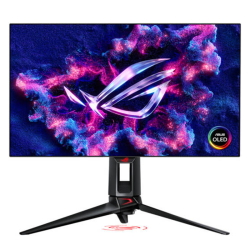 Asus ROG 26.5" Swift PG27AQDP QHD Premium OLED Gaming Monitor, 480Hz Refresh Rate, 0.03ms Response Time, FreeSync & G-Sync, 1.5M 1 Contrast Ratio, 10-Bit 1.07B Colours, AI ASSISTANT, Black | PG27AQDP