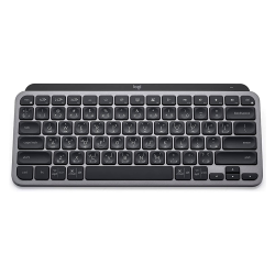Logitech MX Keys Mini Minimalist Wireless Illuminated Keyboard, Bluetooth / USB-C Connector, 10m Range, English Arabic Layout, Graphite Black | 920-010503