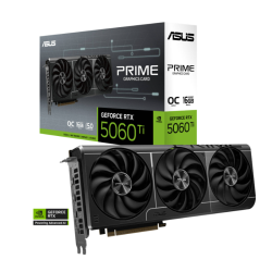 ASUS PRIME GeForce RTX 5060 Ti 16GB GDDR7 OC Edition Graphics Card, 16GB GDDR7 128-Bit Memory, 2617 MHz Boost Clock, 28 Gbps Memory Speed, 4608 CUDA Cores, PCI Express 5.0 | 90YV0MH2-M0NA00