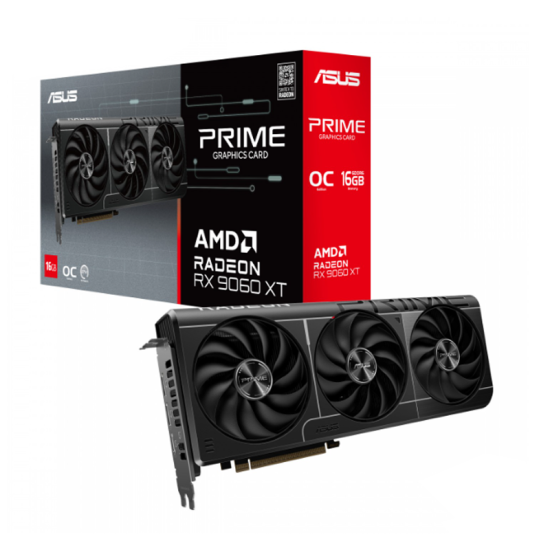 ASUS PRIME-RX9060XT-O16G Graphics Card – AMD Radeon RX 9060 XT GPU | 16GB GDDR6 | PCIe 5.0 | Boost Clock up to 3330 MHz | 8K Support