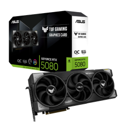 ASUS TUF Gaming GeForce RTX™ 5080 16GB GDDR7 OC Edition Graphics Card - PCI Express 5.0 - 1858 TOPs AI Performance - 10752 CUDA Cores - 30 Gbps Memory Speed - 256-bit Interface - 3 x DisplayPort 2.1b & 2 x HDMI 2.1b - Aura Sync ARGB