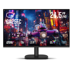 Cooler Master GA25FC Gaming Monitor, 25" IPS Display, FHD Resolution, 120Hz Refresh Rate, 1ms (MPRT) Response Time, Adaptive Sync VRR Technology, Black | CMI-GA25FC-UK
