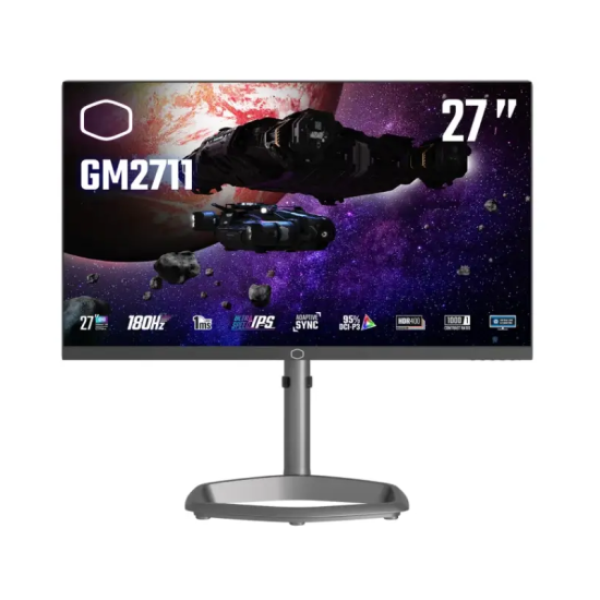Cooler Master Monitor Gaming 27 Inch Ultra-Speed IPS, 1ms MPRT, 180Hz, FreeSync GM2711