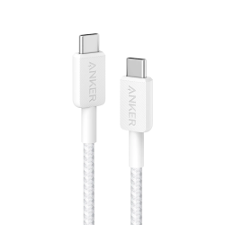 Anker Cable 322 USB-C to USB-C Cable 60W 3ft - White | A81F5H21