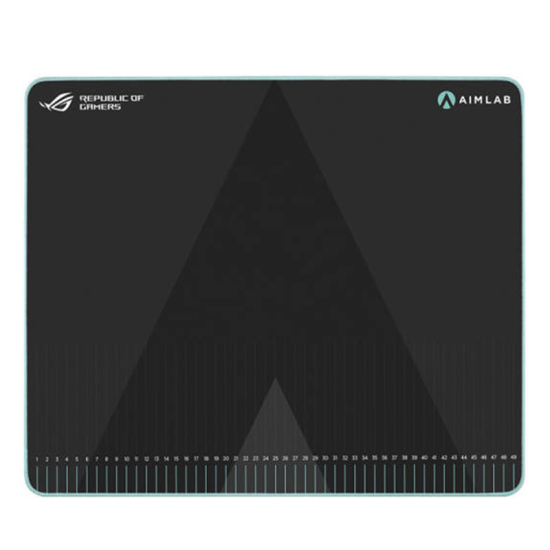 ASUS ROG Hone Ace Aim Lab Edition Gaming Mouse Pad, 508 X 420 x 3 mm, Large Size, Soft, Hybrid Cloth Material, Non-Slip Rubber Base, Esports & FPS Gaming, Black | 90MP0380-BPUA00
