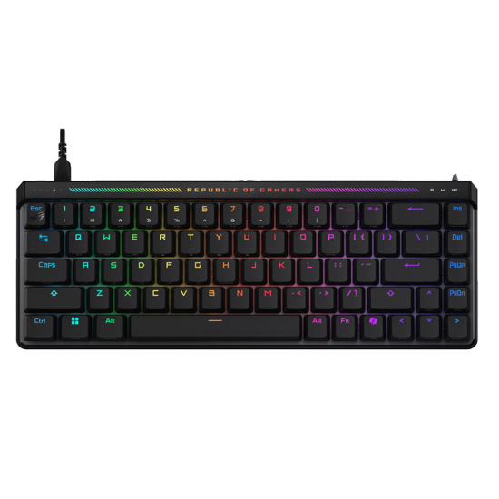 ASUS ROG Falchion Ace HFX Wired Mechanical keyboard, HFX Magnetic Switch, Rapid Trigger Toggle, Anti-Ghosting, N-Key Rollover, English - Arabic Layout, Black | 90MP03VE-BKCA00