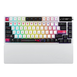 ASUS ROG Azoth X Gaming Keyboard, ROG NX Snow V2 Switch, Hot-Swappable Switches, Tri-Mode Connectivity, Anti-Ghosting N-Key Rollover, English-Arabic Layout, White | 90MP044F-BKCA30