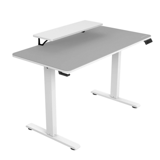 Cougar E-STAR 120 Gaming Desk, Full Desk Mouse Pad, Removable Monitor Stand, Shields for Transmission Shaft & Motor, Cable Tray for Easy Management, Headset Hook, White | 3MSTA1WW.0001