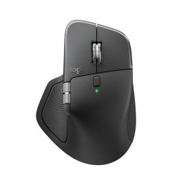 Logitech MX Master 4 Wireless Mouse, 8K DPI Darkfield Sensor, MagSpeed Scroll & Thumb Wheel, Haptic Sense Feedback, Multi-Device Bluetooth & Logi Bolt, USB-C Fast Charging, Graphite | 910-007562