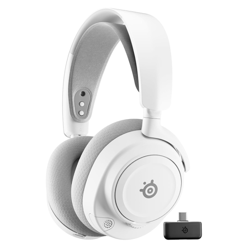 SteelSeries Arctis Nova 7 Wireless Gen 2 Gaming Headset - Real-Time App Control, 50+ HR Play, Neodymium Drivers, Mix 2.4GHz/Bluetooth, PC, PS5, PS4, Switch 1/2, Mobile - White