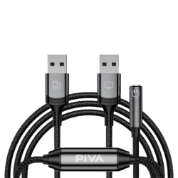 PIVA AC20PRO Two-Way Audio Return Recording Cable – Audio Bridge for Mobile Phones & Tablets