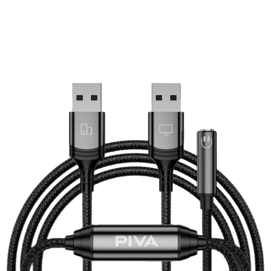 PIVA AC20PRO Two-Way Audio Return Recording Cable – Audio Bridge for Mobile Phones & Tablets