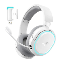 Picun G2 Wireless Gaming Headset, 7.1 Surround Sound, 2.4GHz USB Gaming Headphones with Bluetooth 5.4, 100H Battery, ENC Noise Canceling Mic, RGB Light, Wireless Headset for PC PS5 PS4 Mac Switch