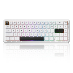ATTACK SHARK X65 HE Magnetic Switch Rapid Trigger Keyboard 65% Wired Gaming Keyboard with 8000 Hz Polling Rate, 0.01mm RT Accuracy, PBT Keycaps, QMK Driver, RGB - White