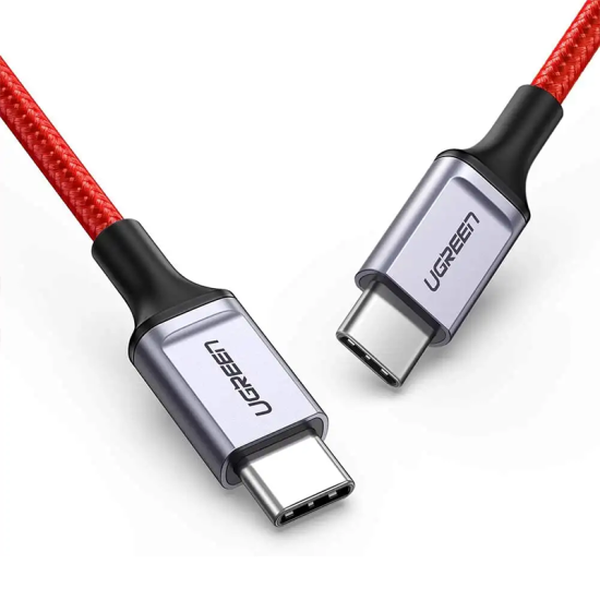 UGREEN 60186 Charging Cable, USB Type-C To USB Type-C, 1M Fast Charging & Data Transfer – Red