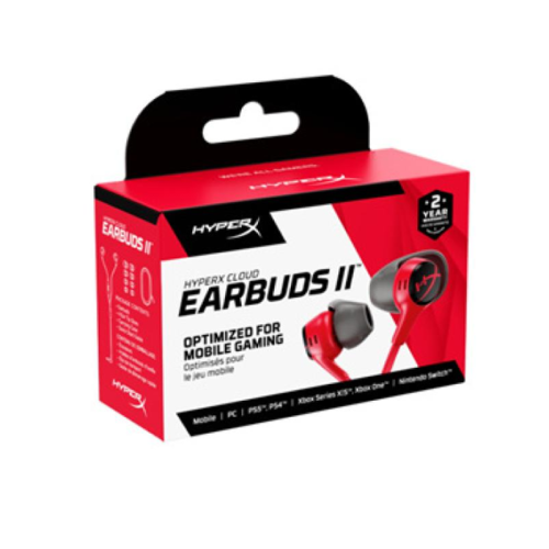HyperX Cloud II Wired Gaming Earbuds - Red