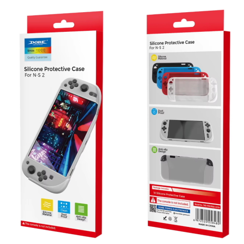 DOBE TNS-3158 Soft Skin Protective Shell for Nintendo Switch 2 Silicone Protective Cover Case – White