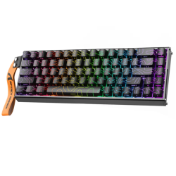 ATTACK SHARK X68MAX HE Rapid Trigger CNC Aluminum Keyboard Magnetic Switch withCable 60% Wired 8KHz CNC Aluminum Magnetic Keyboard With 0.005mm RT Accuracy, Support RT/Snap Tap/DKS/MT/TGL  - Black Contour (Open Sealed)