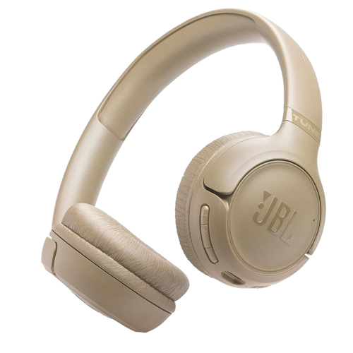 JBL Tune 530 BT Wireless On-Ear Headphones with JBL Pure Bass Sound, Bluetooth 6.0, Foldable Design and 76-Hour Battery Life, Google Fast Pair/Microsoft Swift Pair, Beige