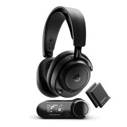 SteelSeries Arctis Nova Elite Wireless Headphones, 40 mm Carbon Fiber Drivers, ClearCast Gen 2.X, 96kHz/24bit Hi-Res Audio, ANC, Infinite Power System, Obsidian | 61661