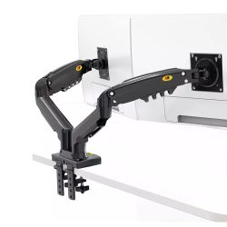 NB North Bayou F160 Dual Monitor Stand for 17-27 inch Arm Height Adjustable Gas Spring Full Motion Mount Support VESA 75/100mm (2-9kg) for Each Screen