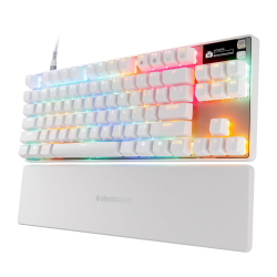 SteelSeries Apex Pro TKL Gen 3 OmniPoint 3.0 Wireless Mechanical Gaming Keyboard  White
