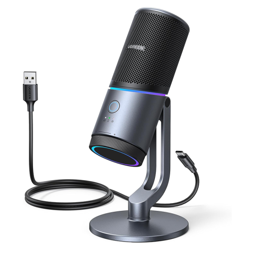UGREEN CM769 Microphone for PC USB 3.5mm RGB Lights - Black | 35629