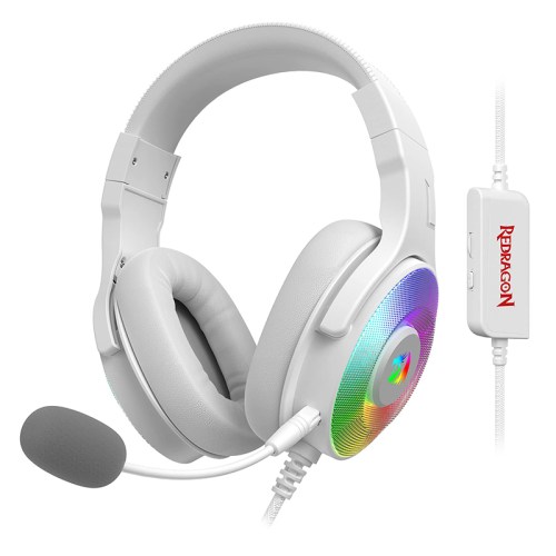 Redragon H350W Pandora RGB Wired Gaming Headset - White