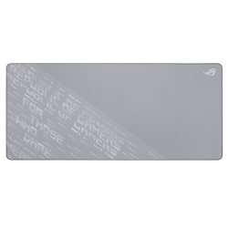 ASUS ROG Scabbard II Arctic Gray XXL Mouse Pad, 900x400mm, Water-Oil-Dust Repellent, Anti-Fray Stitched Edges, Nonslip Rubber Base, Soft Smooth Cloth Surface | 90MP03H0-BPUA00