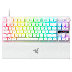 Razer Huntsman V3 Pro Tenkeyless 8khz Mechanical Gaming Keyboard, Razer Analog Optical Switches Gen-2, Doubleshot PBT Keycaps, 40 G Actuation Force, English Layout, White | RZ03-05521000-R3M1