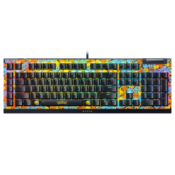 Razer BlackWidow V4 X Pokemon Edition Mechanical Keyboard, Razer Green Switches, Wired Connectivity, Multi-Functional Roller, Doubleshot ABS Keys, ENG Layout, Black/Yellow | RZ03-04704200-R3M1 new
