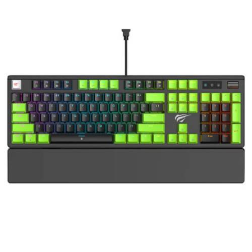 Havit Gamenote KB926L Wired Black & Green (Jiuzi Blue Switch) RGB Backlit Mechanical Gaming Keyboard