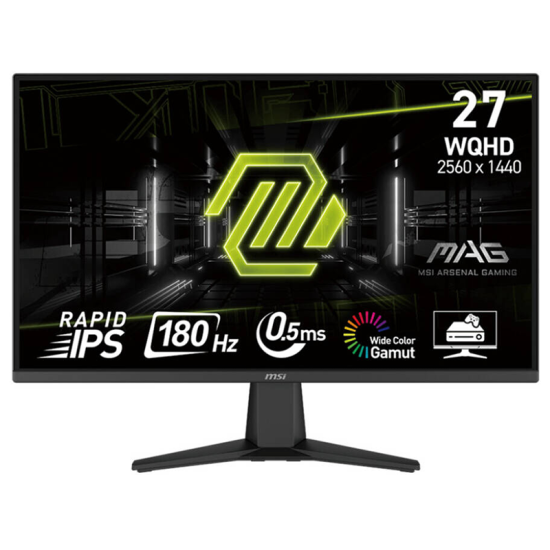 MSI MAG 275QF Gaming Monitor, 27" WQHD Rapid IPS Display, 180Hz Refresh Rate, 0.5ms (GtG) Response Time, AdaptiveSync Technology, 1.07b Display Colors, Black | MAG 275QF MSI MAG 275QF Gaming Monitor, 27" WQHD Rapid IPS Display, 180Hz Refresh Rate, 0.5ms (GtG) Response Time, AdaptiveSync Technology, 1.07b Display Colors, Black | MAG 275QF
