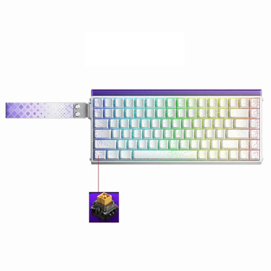 AULA HERO84 Magnetic Switch Mechanical Gaming Keyboard with RGB and 8K Polling Rate White contour lines AULA HERO84 Magnetic Switch Mechanical Gaming Keyboard with RGB and 8K Polling Rate White contour lines