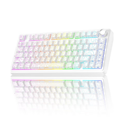 AULA F75 Wireless Mechanical Keyboard Switches RGB Backlit Gaming Keyboard Star Vector Switch (SEIYA Switch) White CONTOUR AULA F75 Wireless Mechanical Keyboard Switches RGB Backlit Gaming Keyboard Star Vector Switch (SEIYA Switch) White CONTOUR