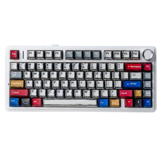 AULA F75 75% Wireless Trio Mode Mechanical Gaming Keyboard With Knob | Comic Keycap, Reaper Switch (F75CKR) AULA F75 75% Wireless Trio Mode Mechanical Gaming Keyboard With Knob | Comic Keycap, Reaper Switch (F75CKR)