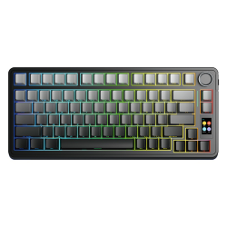AULA S75 PRO Wireless Tri-Mode Gasket RGB Mechanical Keyboard - Gradient Grey Side-engraved Keycaps AULA S75 PRO Wireless Tri-Mode Gasket RGB Mechanical Keyboard - Gradient Grey Side-engraved Keycaps