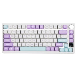 Ajazz EPOMAKER AK820 Pro 75% Gasket-Mounted Mechanical Keyboard with TFT Screen 3 Modes (BT 5.1/2.4G Wireless & Type-C Wired) Sound Dampening Foams (White Purple MOA Ajazz Flying Fish Switch) Ajazz EPOMAKER AK820 Pro 75% Gasket-Mounted Mechanical Keyboard with TFT Screen 3 Modes (BT 5.1/2.4G Wireless & Type-C Wired) Sound Dampening Foams (White Purple MOA Ajazz Flying Fish Switch)