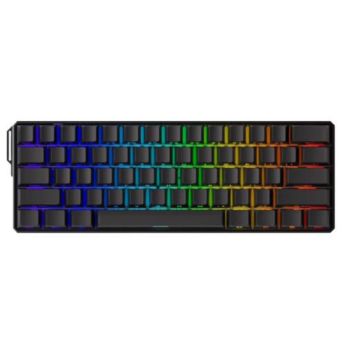 MonsGeek FUN60 Ultra TMR HE Magnetic Gaming Keyboard Wired – Shine Through PBT-SP Black