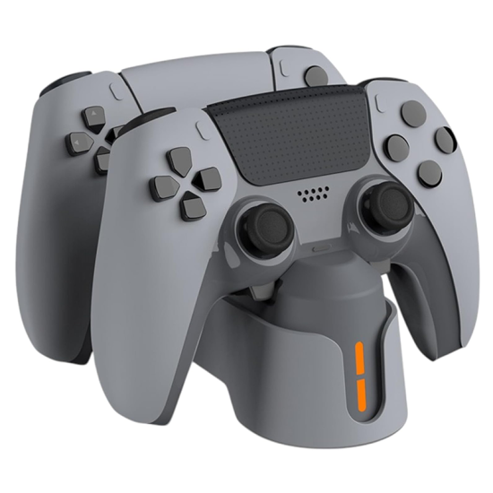 DOBE Dual Charge Station & Charge Dock for PS5 Controllers, Fast & Smart Charging, Sleek Modern Design & Slim - Charging Adapter with Type-C Cable (Gray, TP5-1501X) DOBE Dual Charge Station & Charge Dock for PS5 Controllers, Fast & Smart Charging, Sleek Modern Design & Slim - Charging Adapter with Type-C Cable (Gray, TP5-1501X)