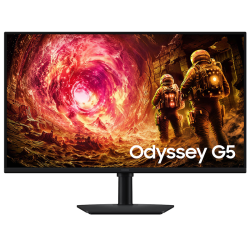 SAMSUNG Odyssey G5 G50F Gaming Monitor, 32" IPS Display, QHD Resolution, 180Hz Refresh Rate,1ms (GtG) Response Time, AMD FreeSync & G-Sync Compatible, 16.7m Color Display, Black | LS32FG502EMXUE
