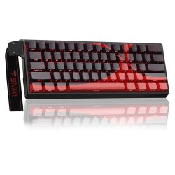 AULA WIN60HE MAX Mechanical Gaming Keyboard Black/ Red Wing Chun Magnetic Switch AULA WIN60HE MAX Mechanical Gaming Keyboard Black/ Red Wing Chun Magnetic Switch