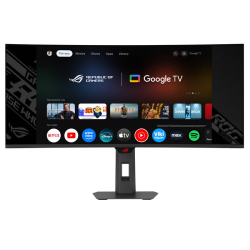 ASUS XG34WCDMTG ROG Strix OLED Curved Gaming Monitor, 34" QD-OLED Display, QHD Resolution, 240Hz Refresh Rate, 0.03ms (GTG) Response Time, FreeSync Premium Pro & G-SYNC, Black | 90LM0B10-B02171
