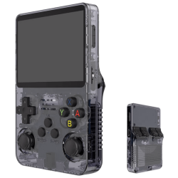 R36S Retro Handheld Video Game Console - 64 GB - Black