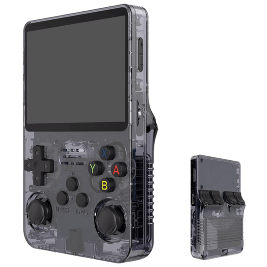 R36S Retro Handheld Video Game Console - 64 GB - Black