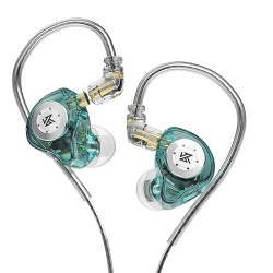 KZ EDX Pro in-ear Headphones Dual Magnetic Driver With Mic - Cyan| 6970493061762