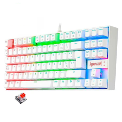 Redragon K552P-WR RGB Mechanical Gaming Keyboard – White | Red Switch